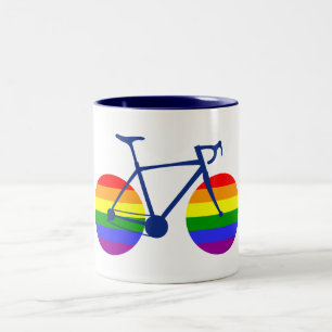 Ride With Pride Bike Two-Tone Coffee Mug