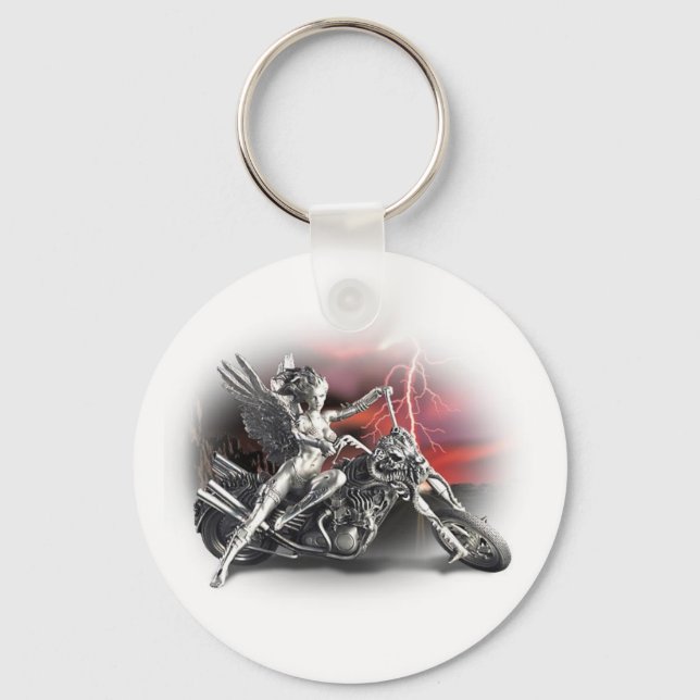 Ride with the Angels Key Ring (Front)