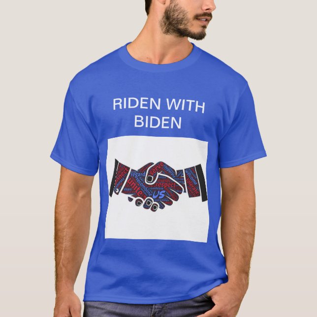 Riden with Biden Men's Basic Dark T-shirt (Front)