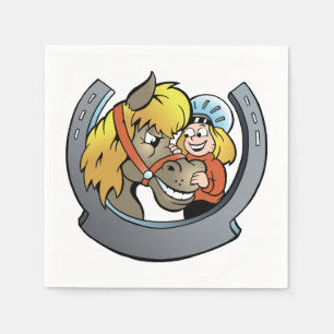 Rider And Horse Paper Napkins