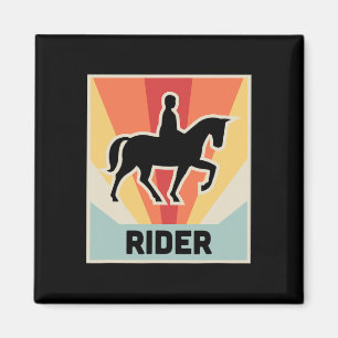Rider Vintage Horseback Riding Magnet
