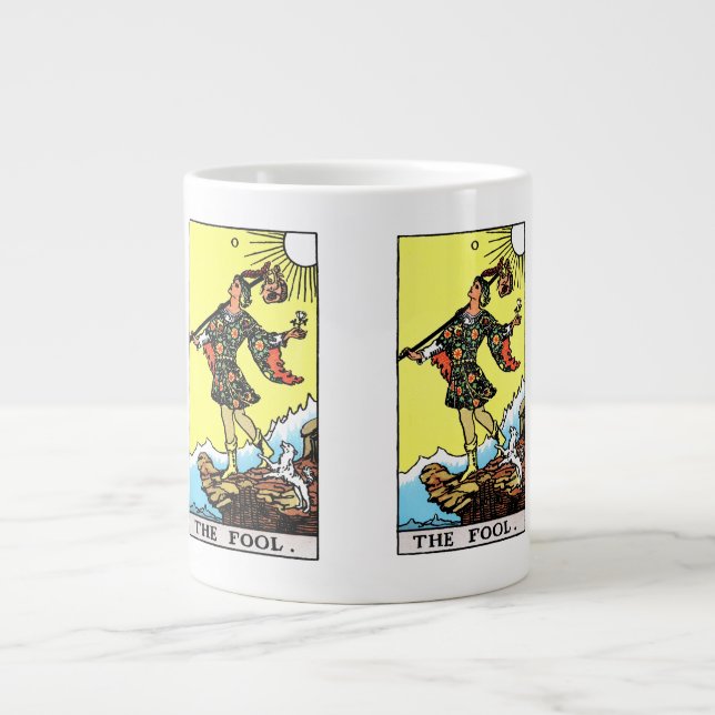 Rider Waite Tarot Major Arcana The Fool  Large Coffee Mug (Front)