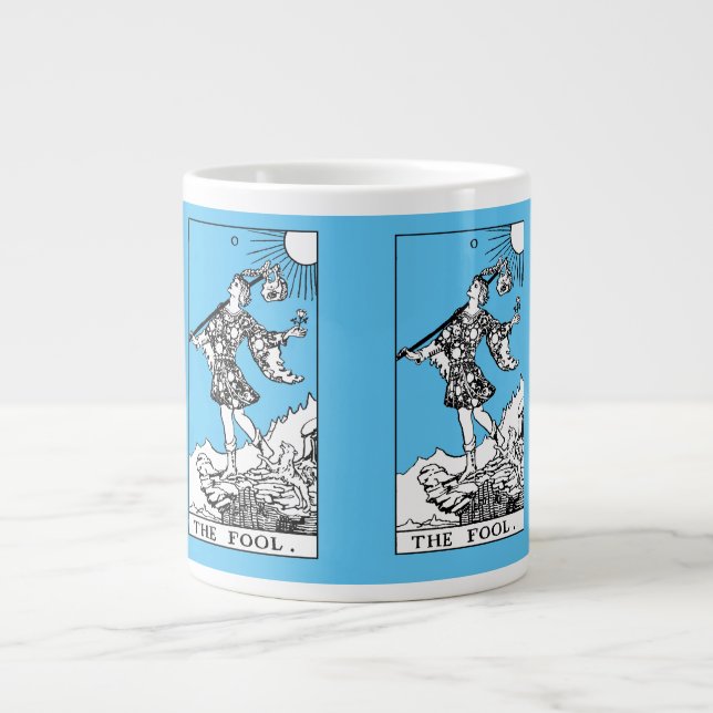 Rider Waite Tarot Major Arcana The Fool  Large Coffee Mug (Front)