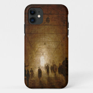 Riders and Pedestrians Passing Through an Arched P iPhone 11 Case
