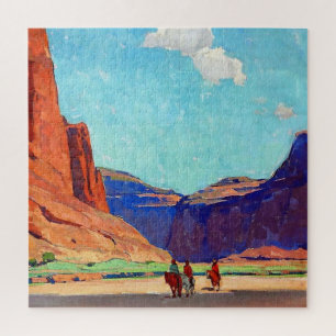 “Riders in Canyon de Chelly” by Edgar Payne Jigsaw Puzzle