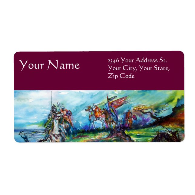 RIDERS IN STORM Mediaeval Knights Horseback Purple (Front)