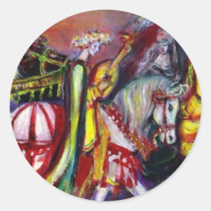 RIDERS  IN THE NIGHT detail Classic Round Sticker