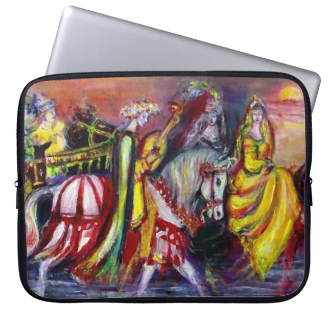RIDERS IN THE NIGHT Fantasy Laptop Sleeve (Front)