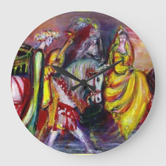 RIDERS IN THE NIGHT Fantasy Large Clock (Front)