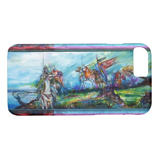 RIDERS IN THE STORM Mediaeval Knights Blue Case-Mate iPhone Case (Back (Horizontal))