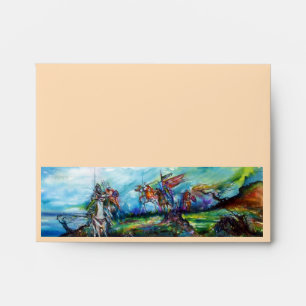 RIDERS IN THE STORM Mediaeval Knights Horseback Envelope