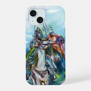 RIDERS IN THE STORM Mediaeval Knights Horseback iPhone 15 Case