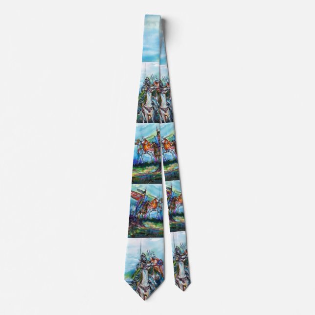 RIDERS IN THE STORM Mediaeval Knights Horseback Tie (Front)