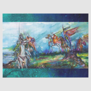 RIDERS IN THE STORM Mediaeval Knights Horseback Tissue Paper