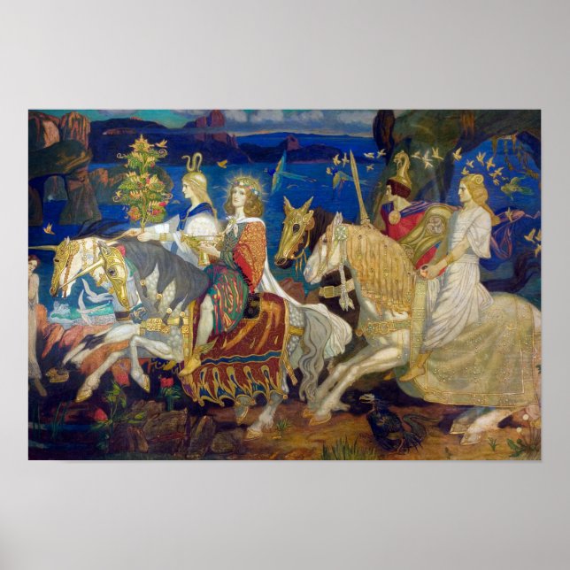 Riders of the Sidhe, c. 1911 by John Duncan Poster (Front)