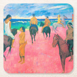 Riders on the Beach, Gauguin Square Paper Coaster
