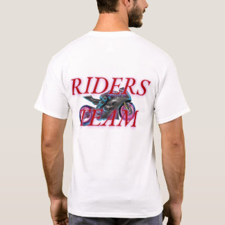 Riders Team Neon Motorcycle Club Logo - Biker Crew T-Shirt