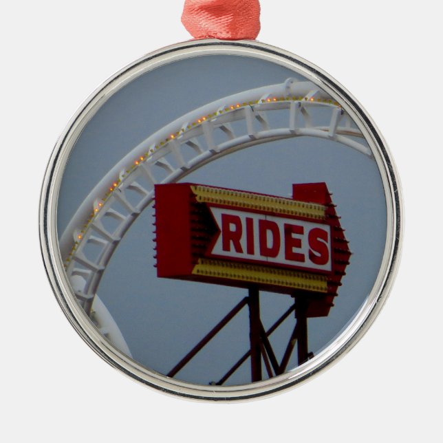 Rides and Roller Coaster Metal Tree Decoration (Front)