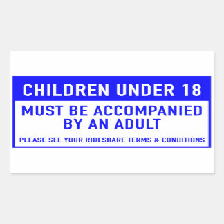 Rideshare Minor Window Sticker