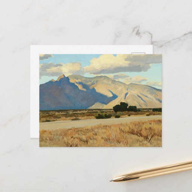 Ridge and Rillito, Arizona by Maynard Dixon Postcard (Front/Back In Situ)