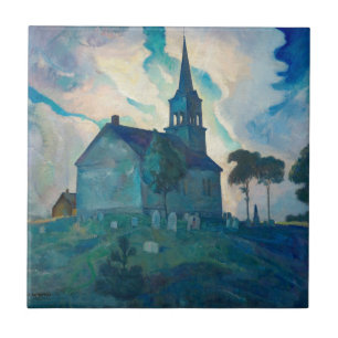 Ridge Church by Newell Convers Wyeth Ceramic Tile