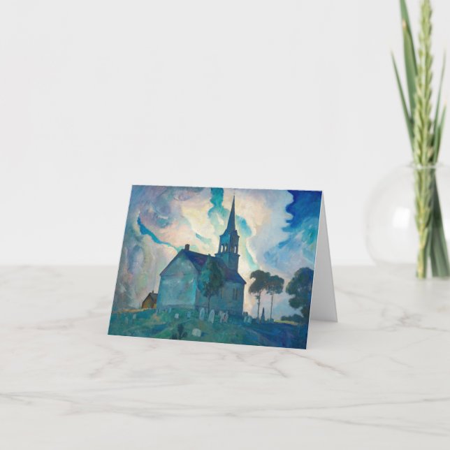 Ridge Church by Newell Convers Wyeth Thank You Card (Front)