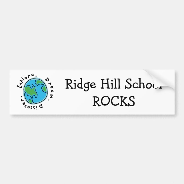 Ridge Hill School ROCKS Bumper Sticker (Front)