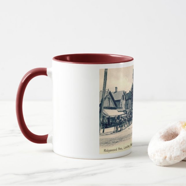 Ridgewood Ave., Ridgewood, New Jersey Vintage Mug (With Donut)