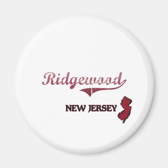 Ridgewood New Jersey City Classic Magnet (Front)