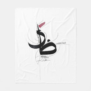 RIDHA (Acceptance) Japandi Minimalist Art Fleece Blanket
