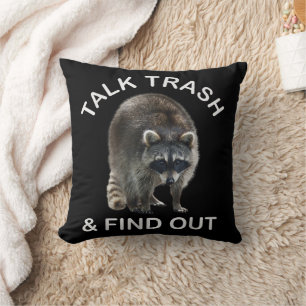 Ridiculous Racoon & Racoon Clothes Talk Trash an Cushion