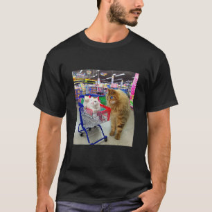 Ridiculous Weird Cats Going Shopping Strange Kitte T-Shirt