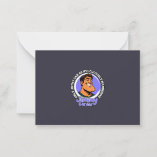 Ridiculously Handsome Guy Pop Art Flat Note Card