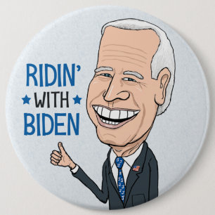 Ridin’ With Biden Joe Biden Supporter 6 Cm Round Badge