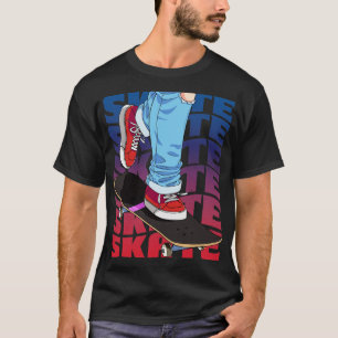 Riding a Skateboard Skateboarder Cruising Skater S T-Shirt