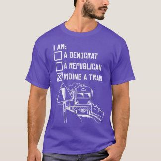 Riding A Train Operator Railroad Locomotive Train  T-Shirt