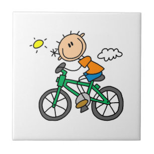 Riding Bicycle - Male Ceramic Tile