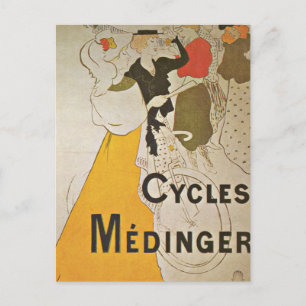 Riding Bicycles in Paris France Postcard