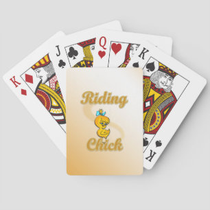 Riding Chick Playing Cards