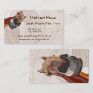 Riding Coach English Western Funny Horse  Business Card
