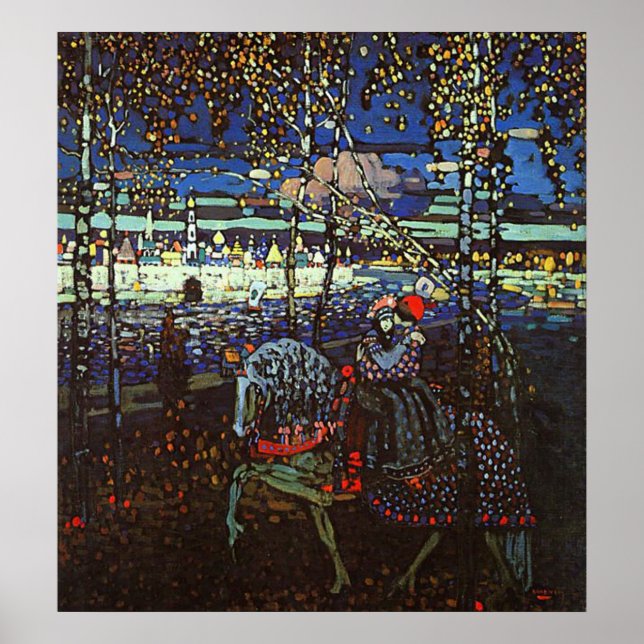 Riding Couple by Wassily Kandinsky Poster (Front)