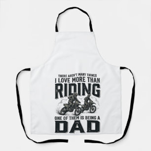 Riding Dad Vintage Engraving Motocross Quote Desig Apron