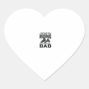 Riding Dad Vintage Engraving Motocross Quote Desig Heart Sticker