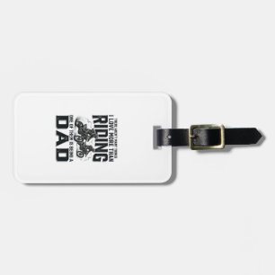 Riding Dad Vintage Engraving Motocross Quote Desig Luggage Tag