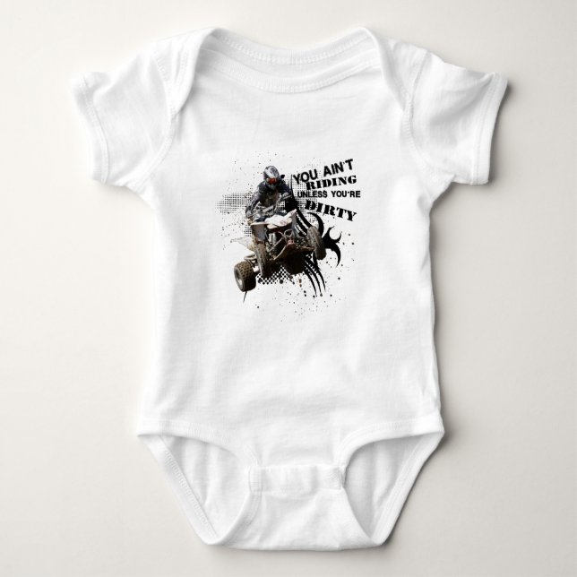 Riding Dirty ATV Baby Bodysuit (Front)