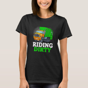Riding Dirty Recycling Trash Garbage Trucks Men Bo T-Shirt
