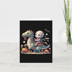 Riding Dragon Halloween Pumpkin Theme Kids Boys Me Card