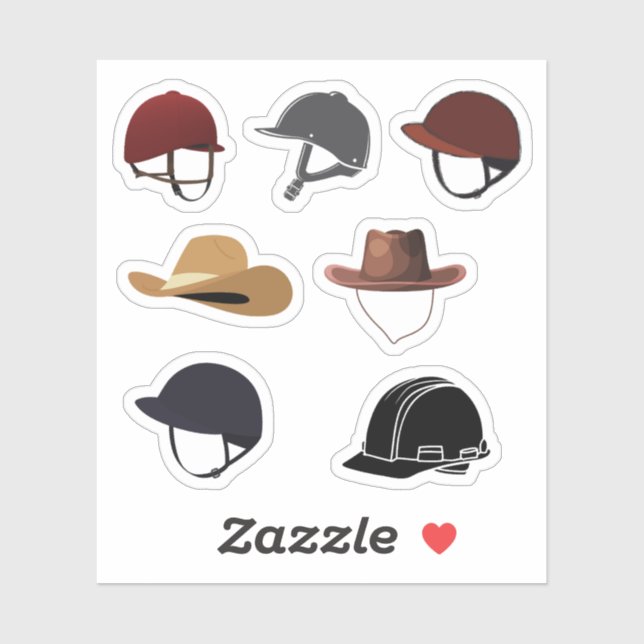 Riding Hat Stickers (Sheet)