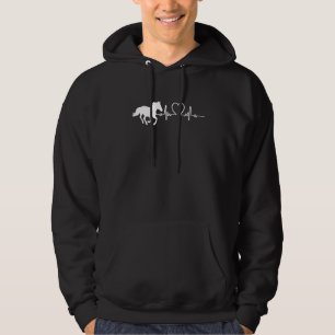 Riding Heartbeat Rider Horse Horse Equestrian Sp Hoodie