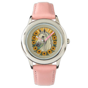 Riding Horse And Black Eyed Susan Flowers Watch